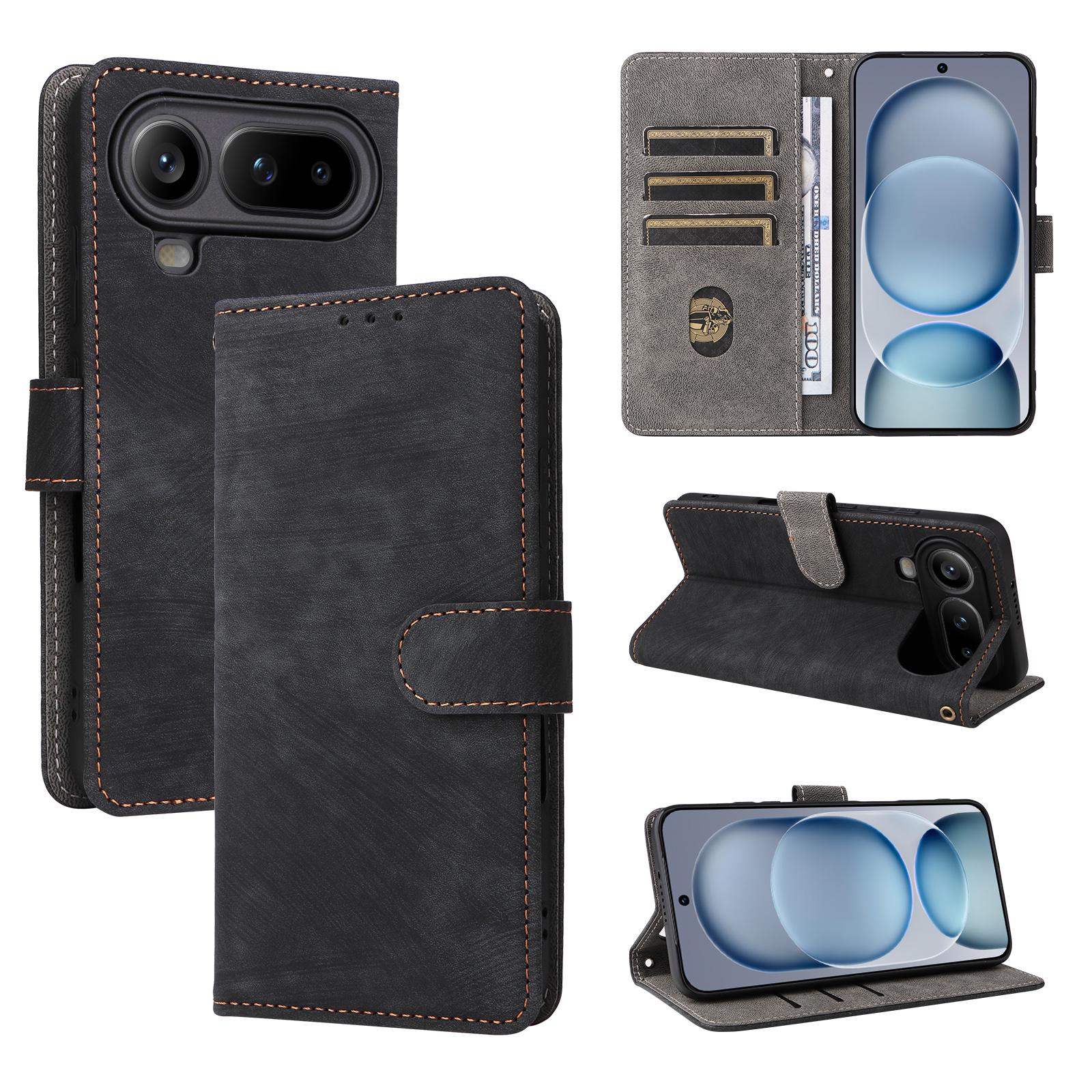 

Flip Cases compatible for Honor Magic8 Pro Air PU Leather Phone Case Full-Body Protection with [RFID Blocking] for Honor Magic8 Pro Air чёрный