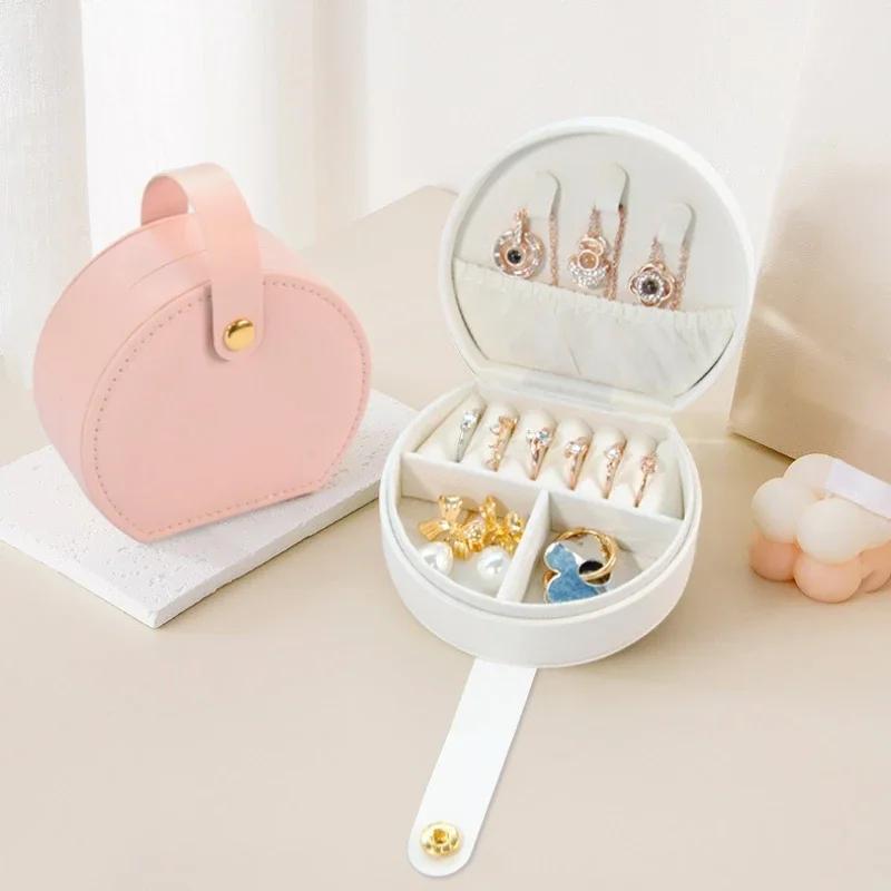 2026 New Necklaces, Rings, PersonalizedGift Semicircular Portable Jewelry Box, Jewelry Storage Box,Used To Store Earrings,Rings