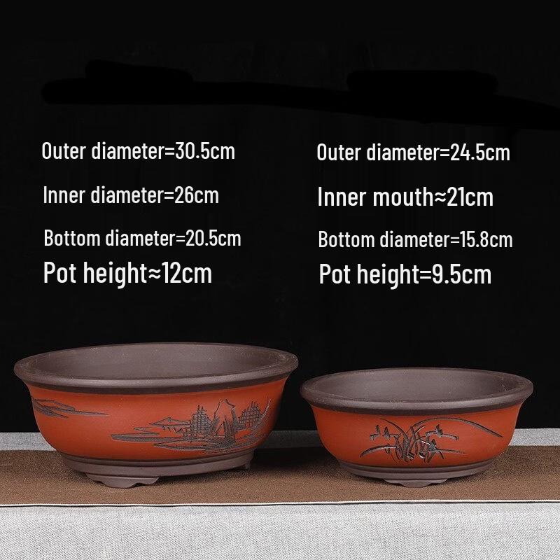 Набор керамических цветочных горшков