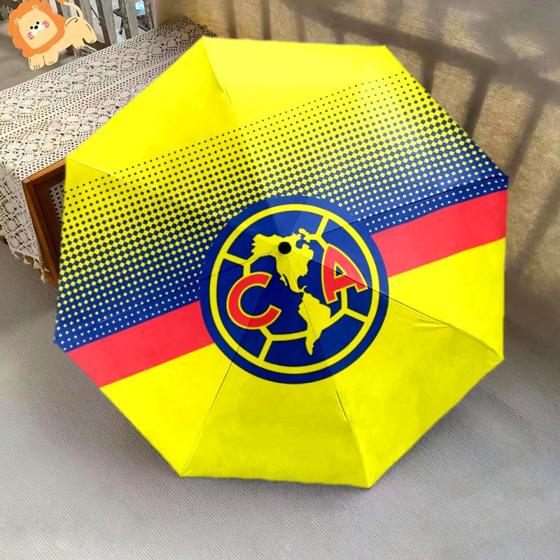 Club América pattern, automatic folding umbrella, portable and foldable design, 8 ribs, a Christmas or birthday gift.