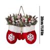 Christmas Front Door Wreath Realistic Decor Glove Design Supplies Artificial Pine Needle Wreaths For Home Indoor Outdoor Porch