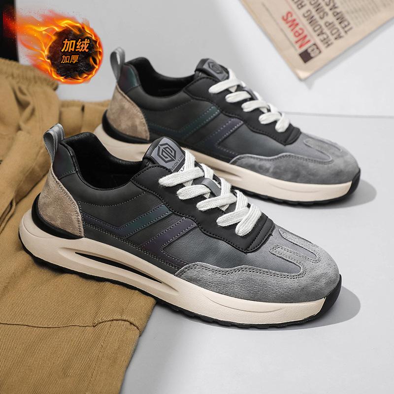 

Forrest Gump men s shoes 2024 winter new velvet thickened casual cotton shoes youth men s shoes low-top student tide shoes 44