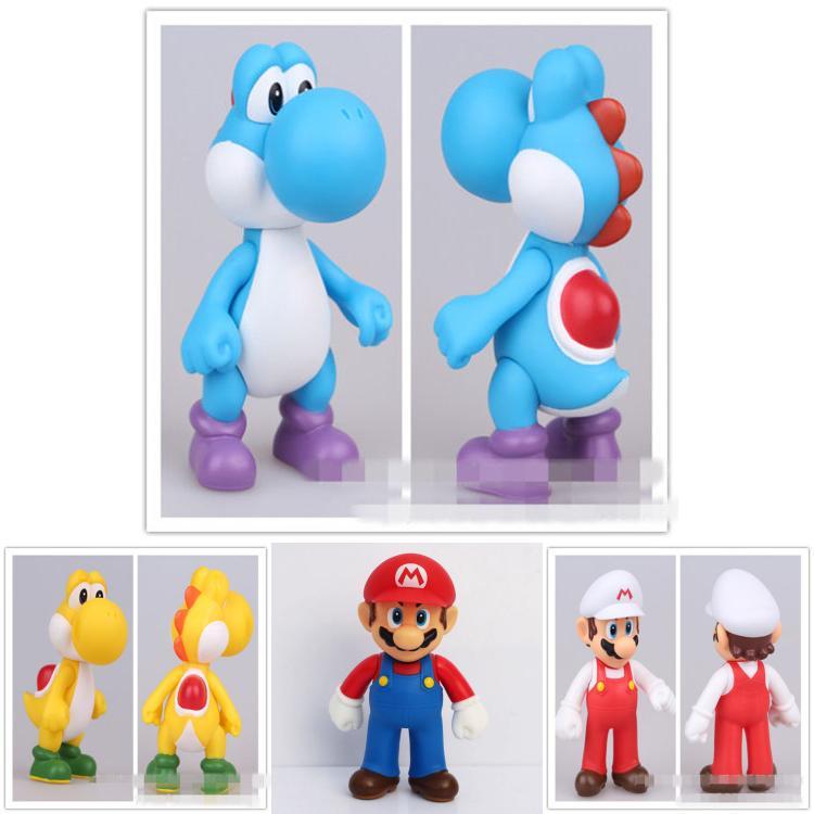 Super Mario Bros Luigi Bowser Prinzessin Peach Dekorative Plastikfiguren 12cm Für Haus- und Bürodekoration