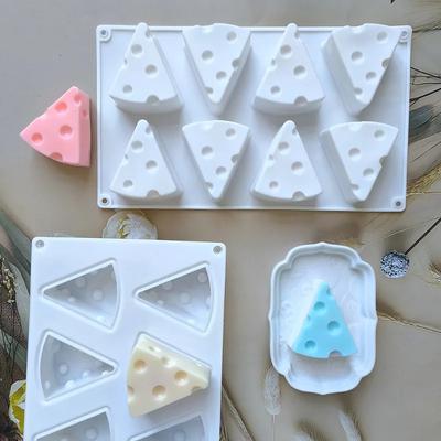 8 Stück Käse Kerzen Silikonformen DIY Handgemachte Seife Gips Handwerk Harz Zement Kerzenherstellung Zubehör für Heimdekoration