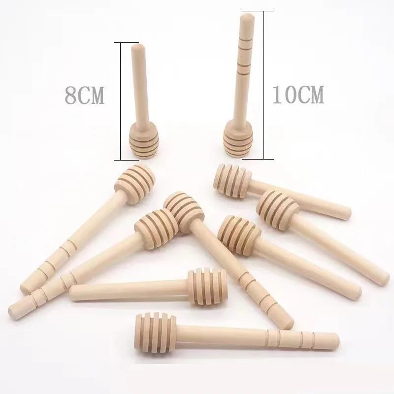 Practical Long Handle Wood Honey Spoon Mixing Stick Dipper For Jar Coffee Milk Tea Supplies Kitchen Tool 8/10/15CM