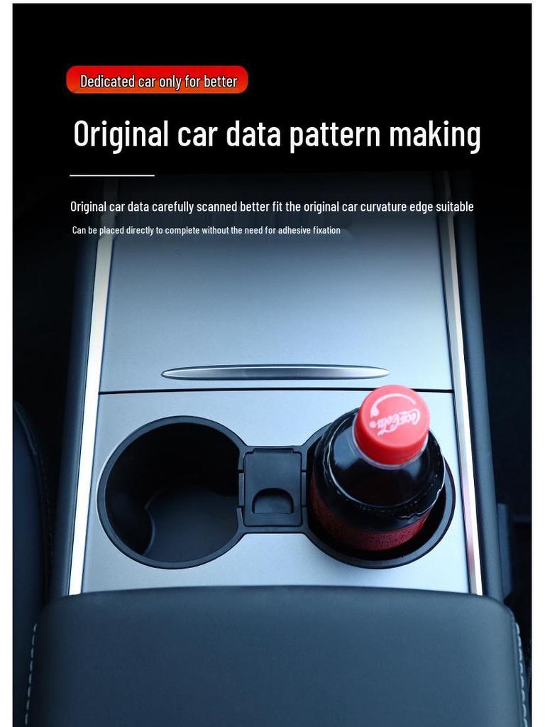 Silicone Anti-Shake Cup Holder for Tesla Model 3/Y Center Console