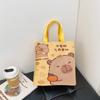 Large Capacity Handbag Simple Animation Cartoon Printing Handbag Shopping Bag Cute Cartoon Commuter Women's Bag