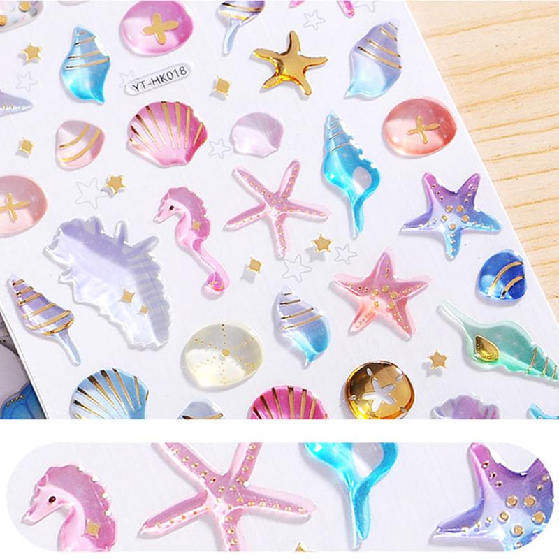 Fun Fantasy Cartoon Stickers Bronzing 3D Environmental Protection Mobile Phone Diary Handbook Sticker Material Children Gifts