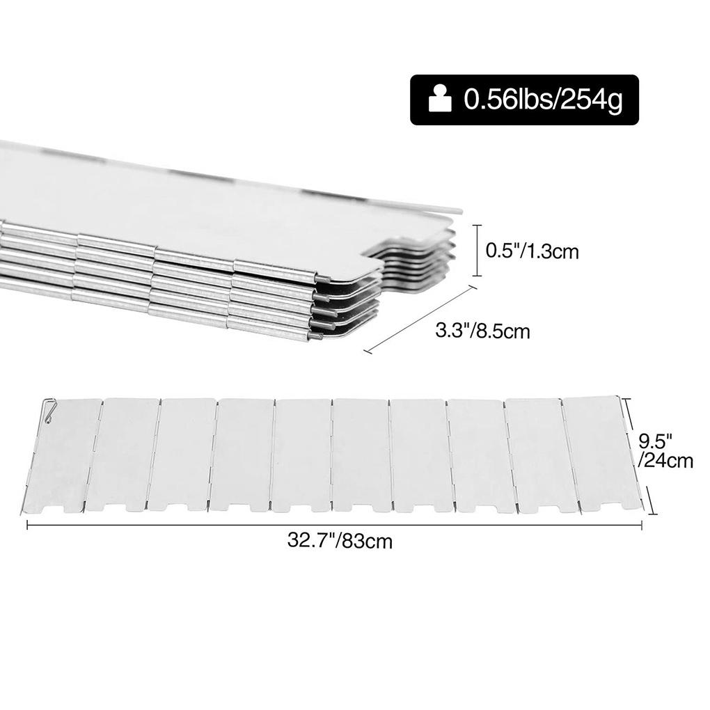 NEW 10 Plate Foldable Aluminum Outdoor Stove Wind Burner