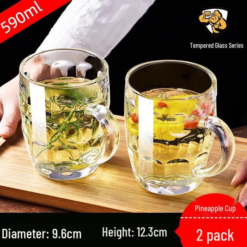 Youluo Heat-Resistant Tempered Glass Mug with Handle