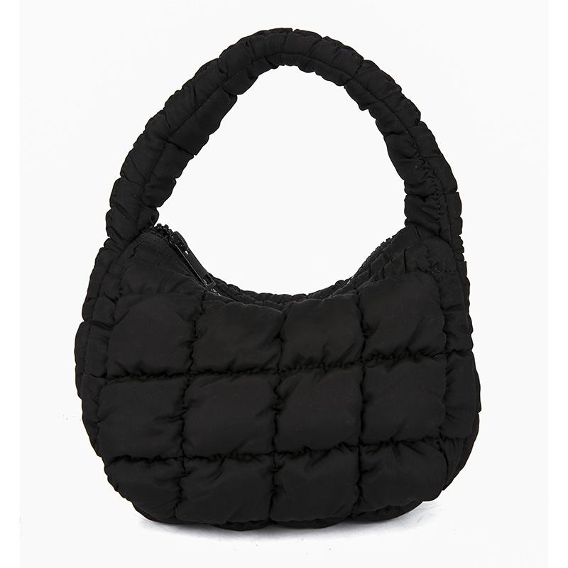 Ny Molnväska Vikbar Dumplingväska Puffdunväska Mångsidig Lätt Handhållen Axel Underarm Damväska