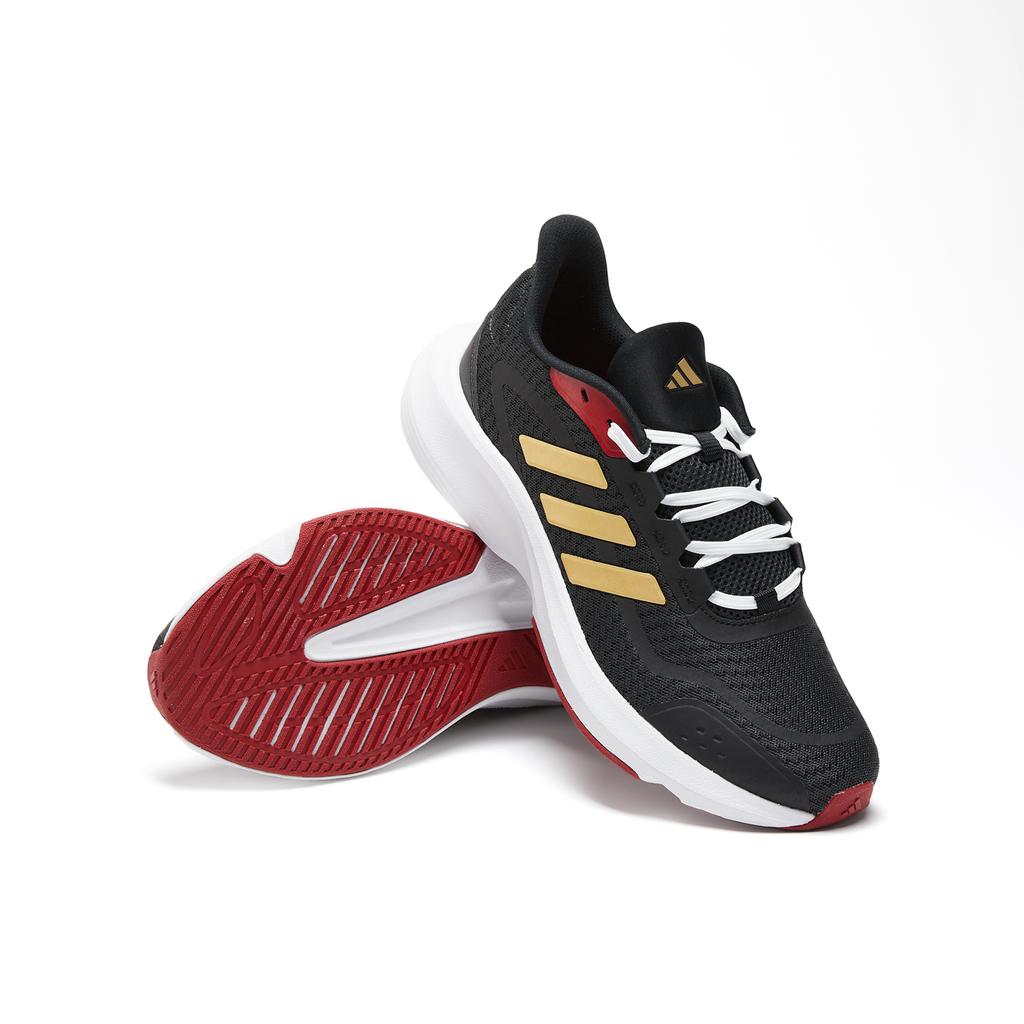 Adidas All Day Essential Comfortable PU Fabric Synthetic Leather Non-Slip Wear-Resistant Low-Top Running Shoes Unisex Running Shoes Black Gold JQ1167