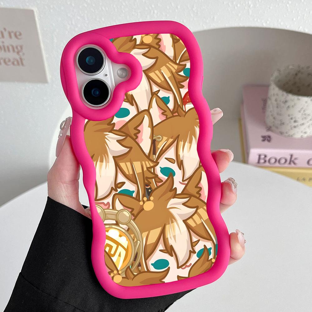 

Game GI Gorou Mobile Phone Case for iPhone 17 16 15 14 13 12 11 Air Pro Max Plus Wavy Edge TPU Colorful Cover Luxury Cover iPhone 16 Plus