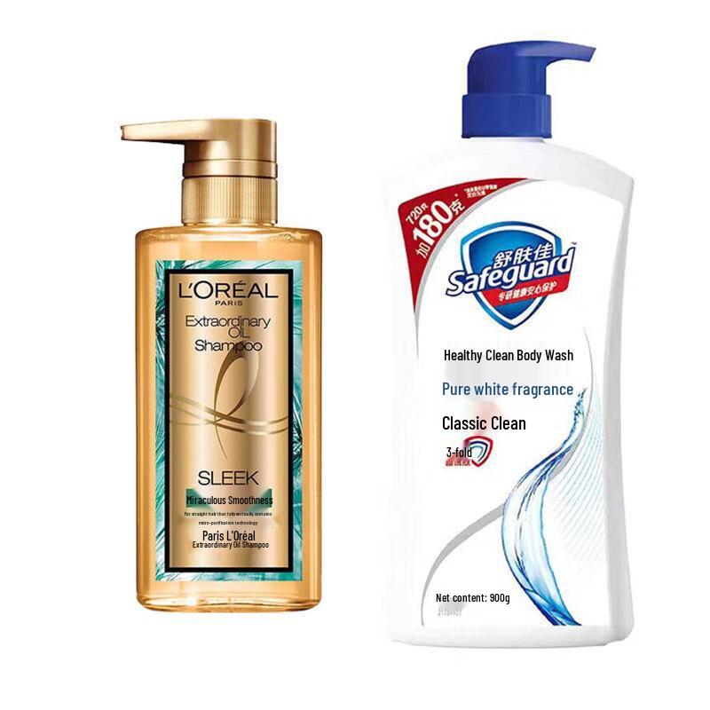 

L Oreal Elvive Shampoo & Safeguard Body Wash Bundle