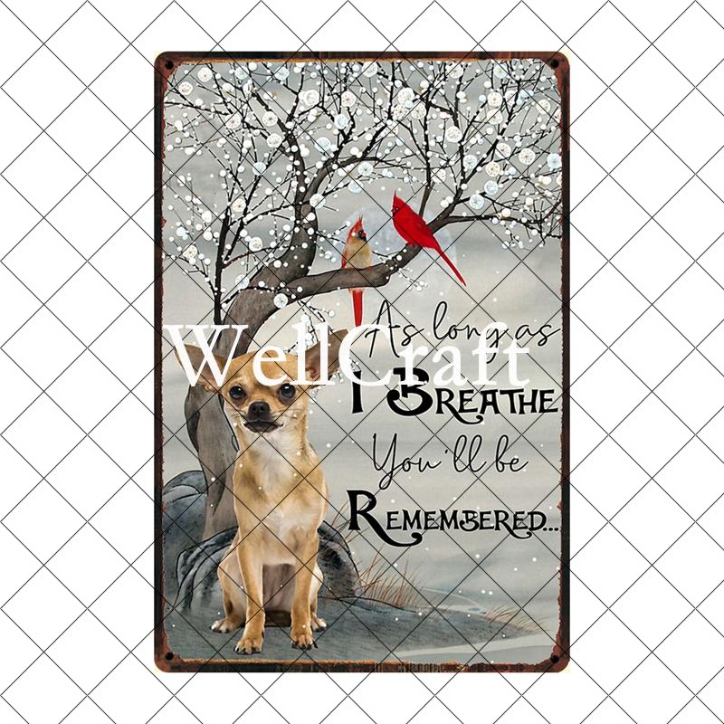 [ Wellcraft ] Chien Chihuahua Animal de Compagnie Sous la Douche Vin Bain Boutique Art Métal Étain Panneau Mur Poster Peinture Fer Pub D-04 20*30 CM