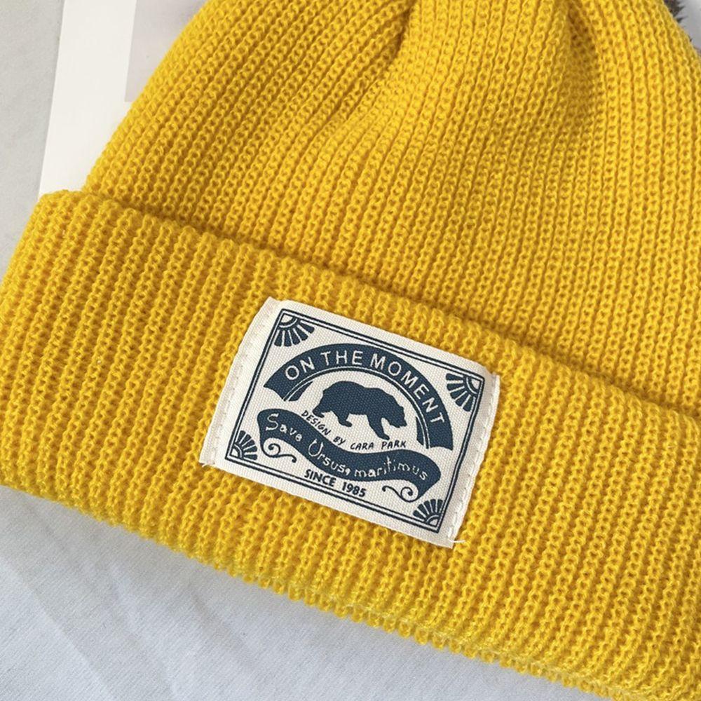 Street wear Solid Colors Knitting Beanie Women Skullies Hat Fashion Design Korean Style Hat