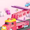 Transport Truck Car Toys Set For Kids Folding Storage Car Carrier With 6 Mini Cars 46" Long Track Christmas Gifts For Boys Girls