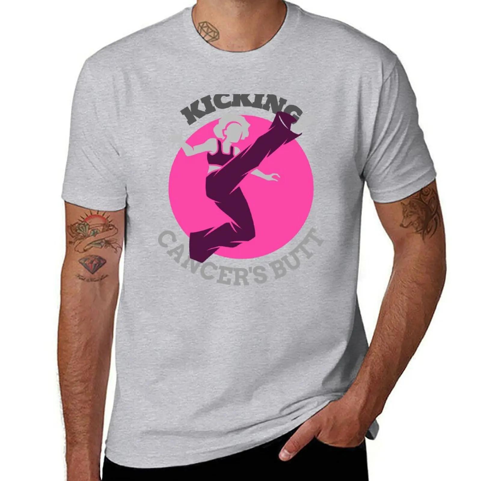 Kicking Cancers Butt TShirt vintage aesthetic clothes Mens t shirts S