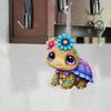 Acrylic Flat Fun Turtle Flower Car Ornament For Playful And Bright Interiors Car