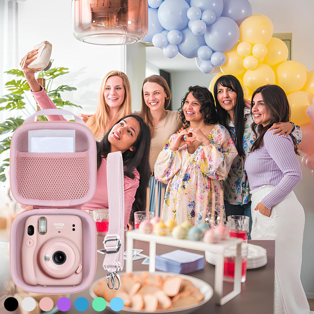 Lebakort Storage Case Compatible with Fujifilm Instax Mini 12/11 Instant Cameras (Lilac Purple Case)