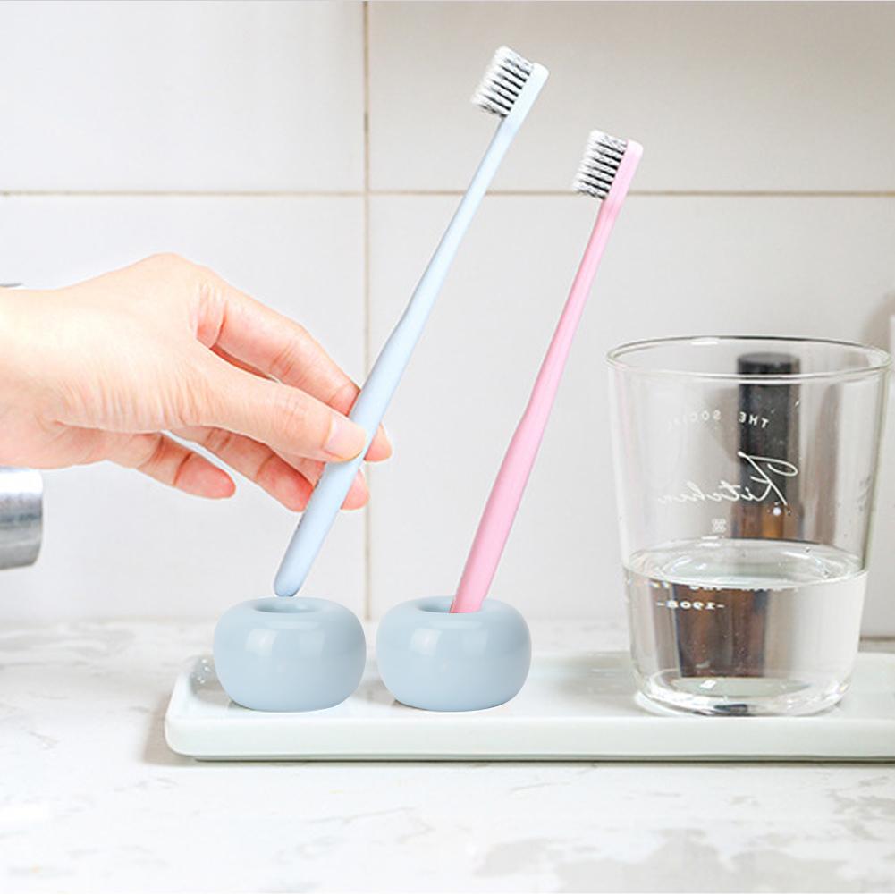 Donut Ceramic Toothbrush Holder Novel Candy Color Cute Multifunctional Toothbrush Base