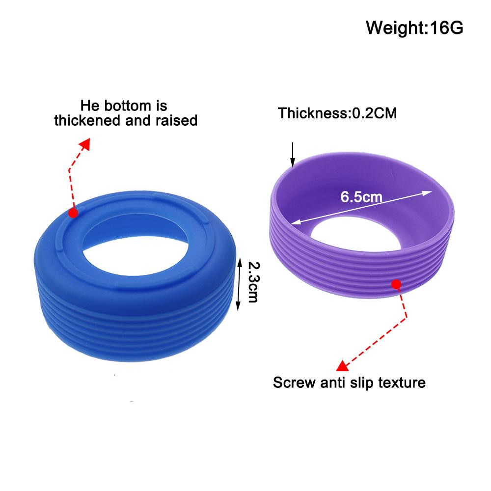 1Pc 6.5CM 16G 15 Colour Threaded Soft Silicone Cup Bottom Cover Wear Resistant Ring Sleeve Sheath Anti Slip Good Toughness
