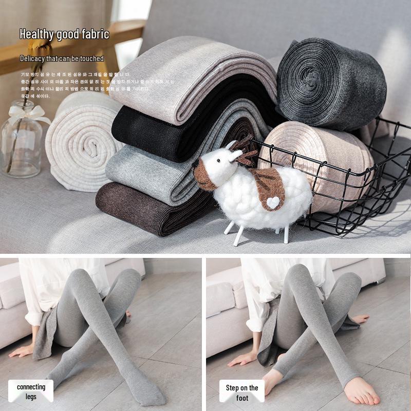 Leggings Épais Nervurés Velours Intérieur pour Femmes - Chauds à Porter Intérieur et Extérieur, Noir/Gris, Convient pour le Printemps, l'Automne et l'Hiver.