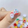 50pcs Resin Mini Colorful Christmas Snowman Tree Santa Claus Deer Flatback Figurines Nail Art DIY Scrapbook Accessories Crafts