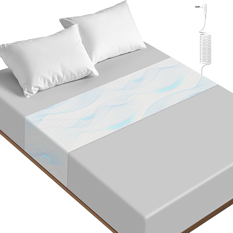 Grounding Sheets – Grounding Mat for Bed, 10% Silver Fiber Grounded Fitted Bed Earth Sheets for All Mattress Sizes, Includes Grounding Cord (Beige)