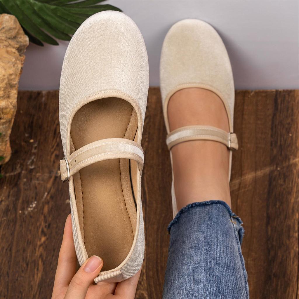 Women's Low-cut Flat Shoes with Breathable Sole, Single Shoes
