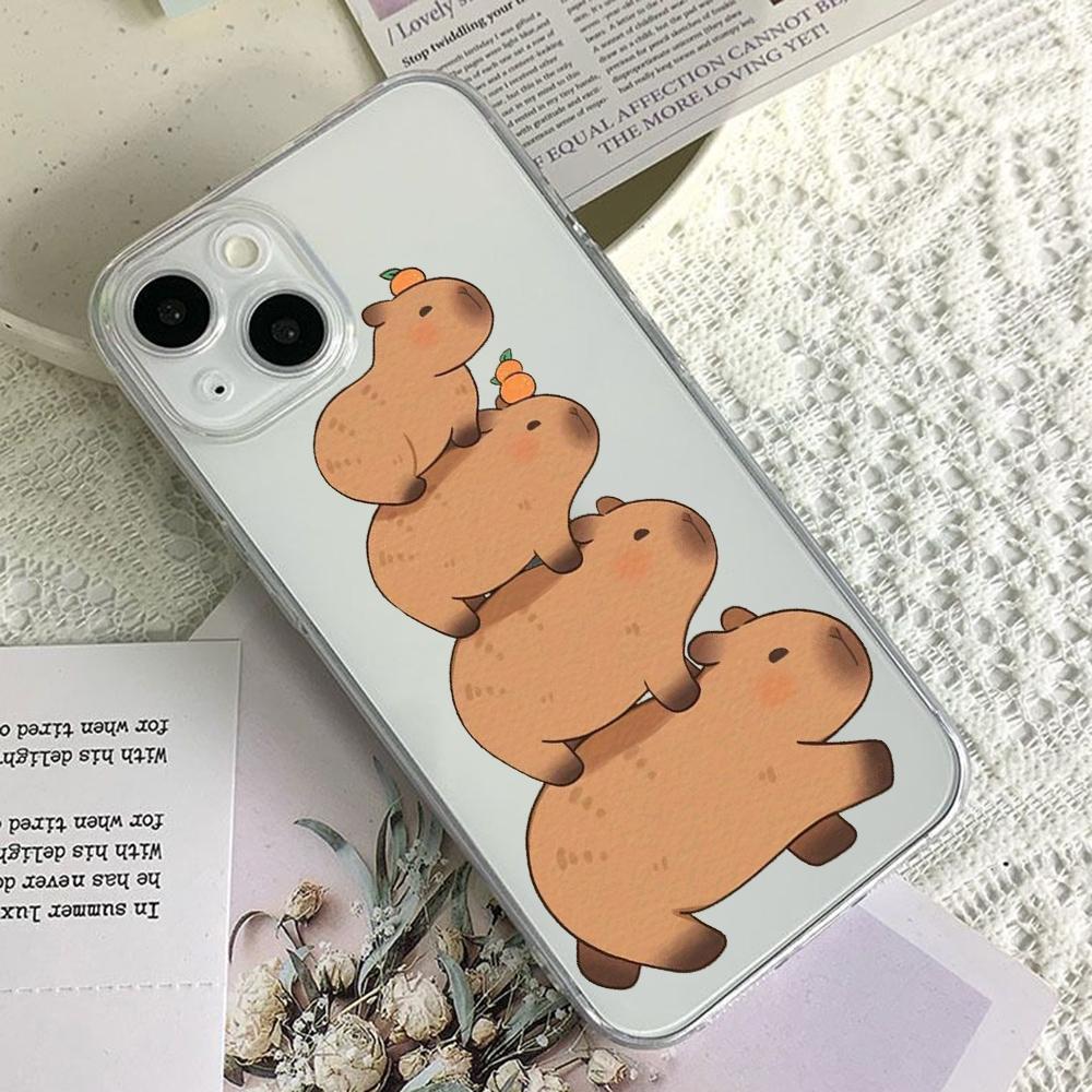 

Чохол Funny capy baraPhone для iPhone 16 15 14 13 12 11 Mini Pro Max X XR XSMax 7 8 Plus SE20 Transparent Cover iPhone 11 ProMax лоскотати мене рожевого кольору