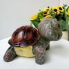 Garden Ornament Artistic Outdoor Sculpture Adorable Mini Turtle Garden Statue Waterproof Uv Resistant for Yard for Outdoor