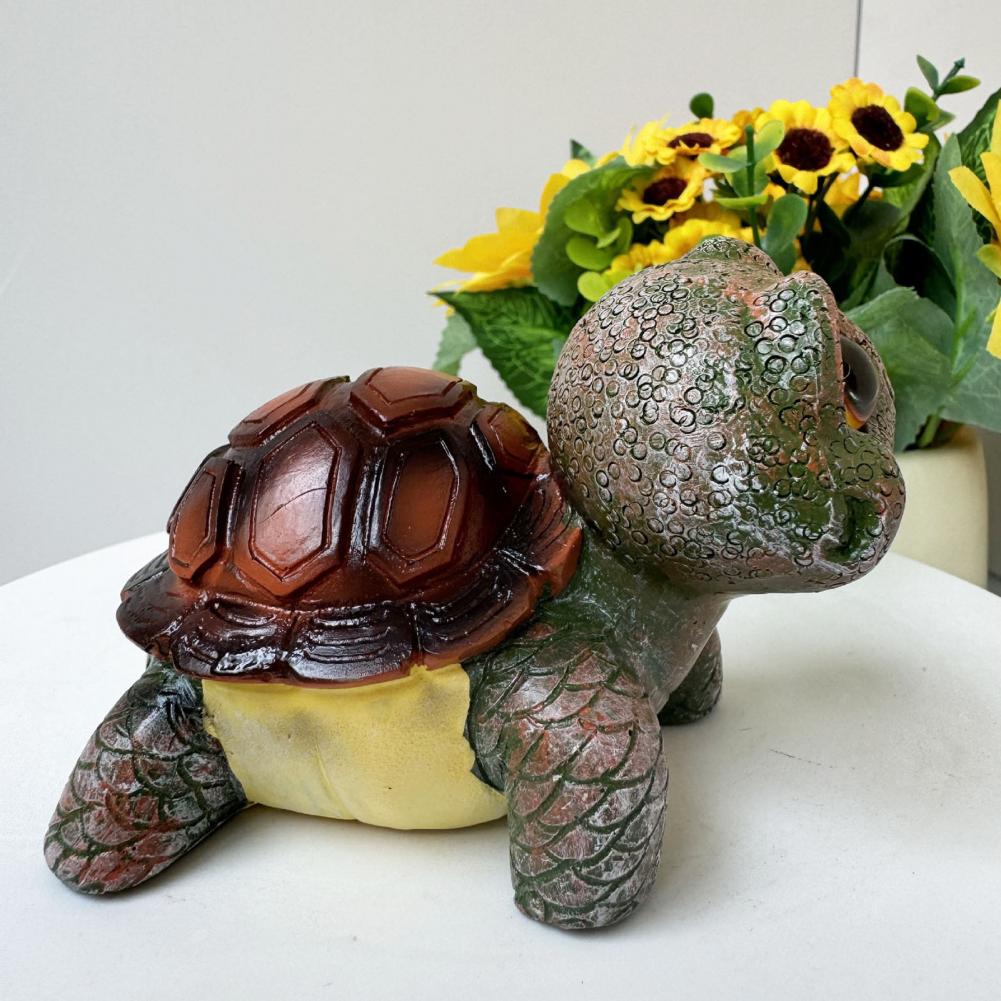 Garden Ornament Artistic Outdoor Sculpture Adorable Mini Turtle Garden Statue Waterproof Uv Resistant for Yard for Outdoor