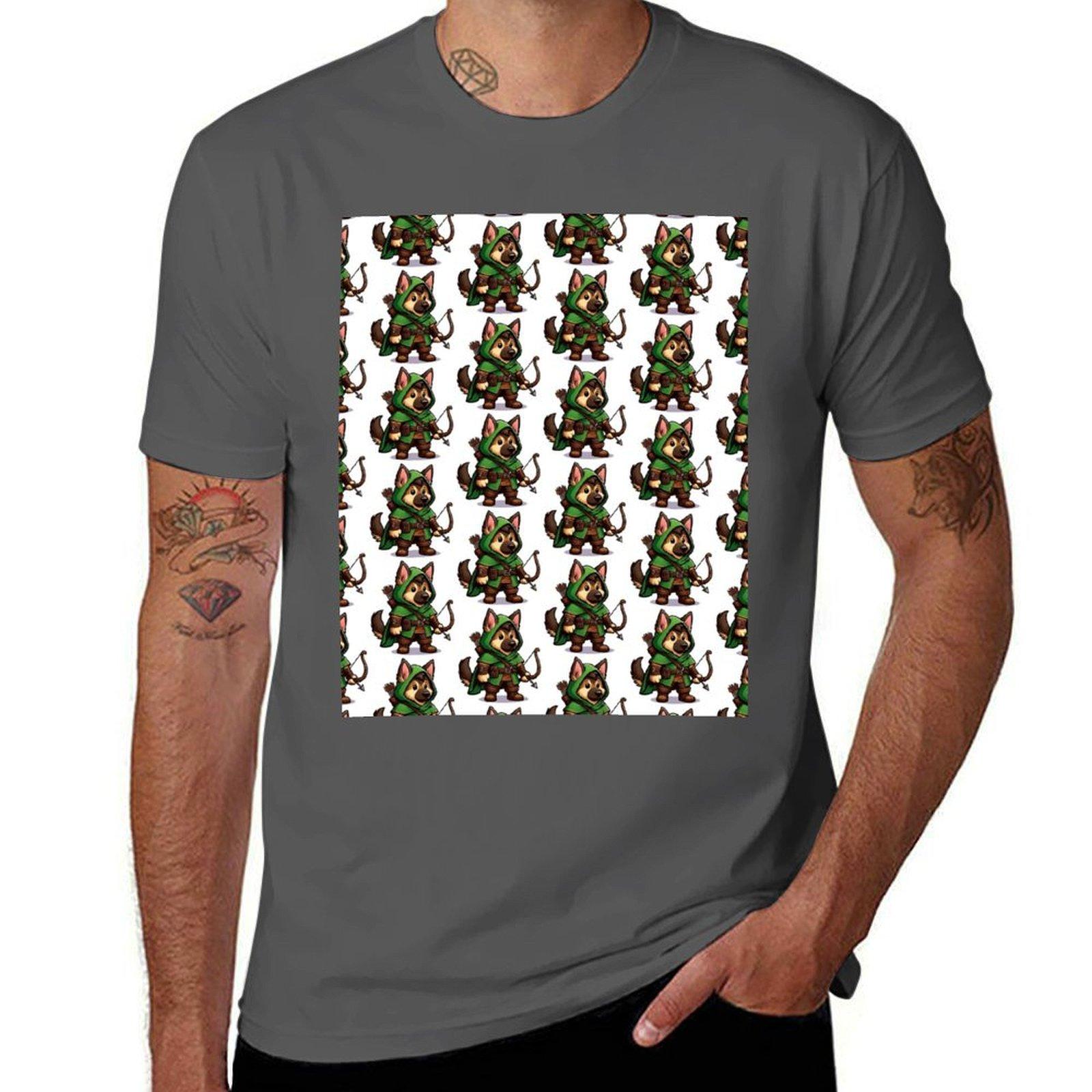 

T-Shirt Dog man t graphic shirt shirts D&D man cotton t Scout 4XL