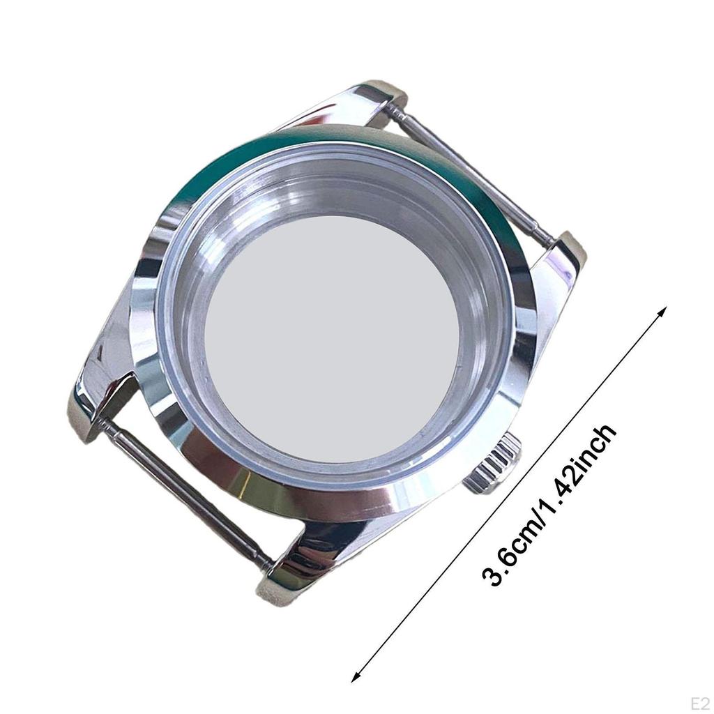 Klokkekasse i rustfritt stål Klar vanntett Herre Reparasjon for NH35 NH36 Urverk