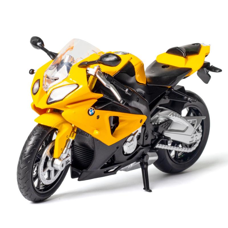 

1/12 BMW S1000RR литой мотоцикл модель игрушечный автомобиль коллекция автобайк амортизатор внедорожный автоцикл игрушки автомобиль жёлтый