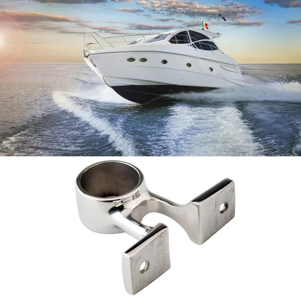 Stainless Steel Hand Railing Fitting Center Bracket for 25mm Tubing Stable Suitable for Watercrafts Marine Boat
