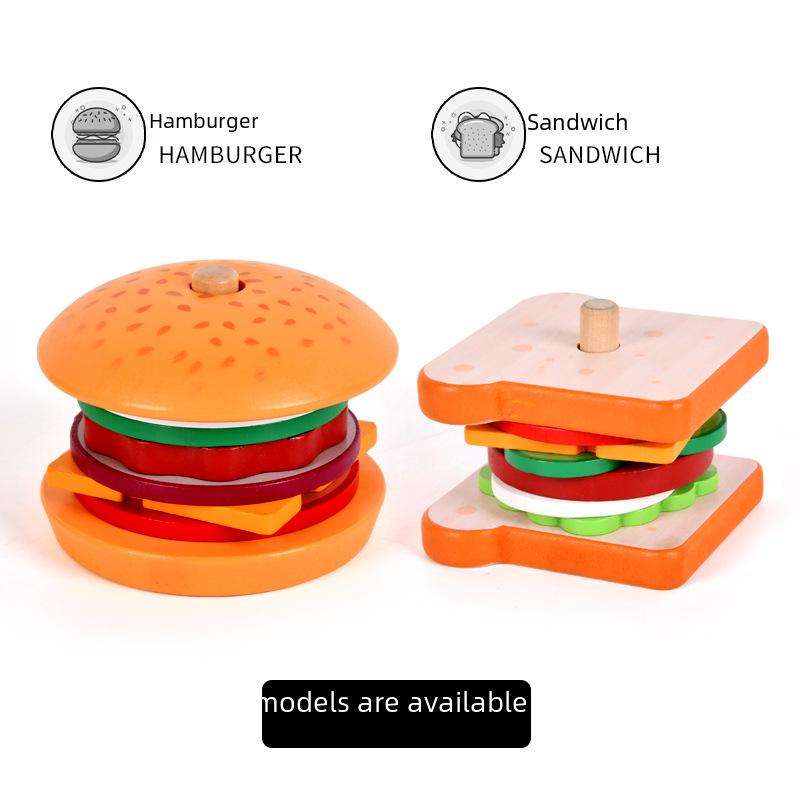 Mini Spiel-Hamburger-Set - Simuliertes Essen für Kinder-Puppenhaus und Kindergarten-Spaß