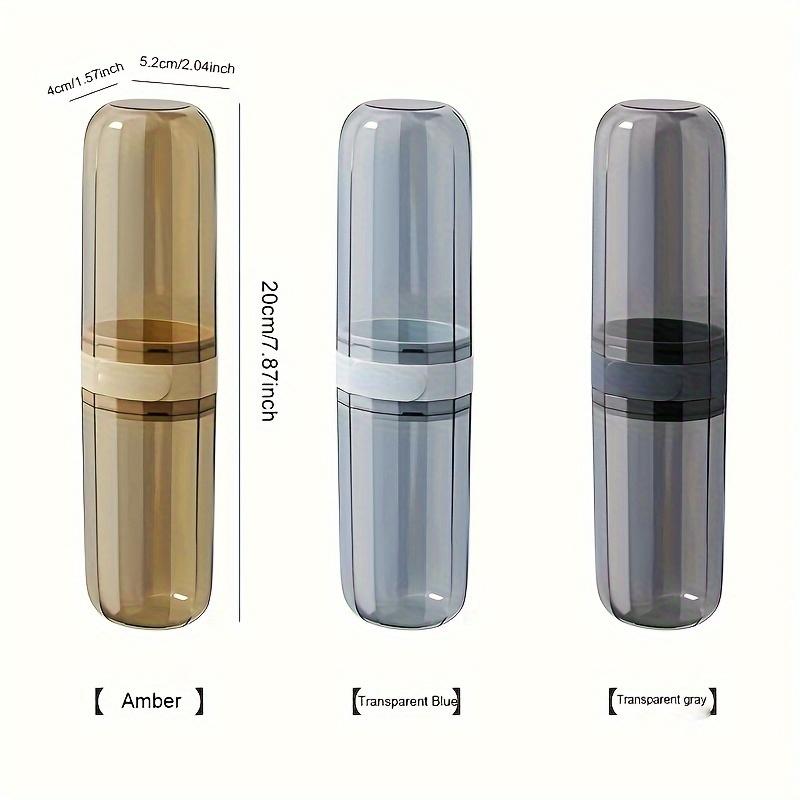 1pc Portable Travel Mouthwash Cup, Toothbrush, Toothbrush Box, Transparent Toiletries Set, Storage Box, Travel Essentials