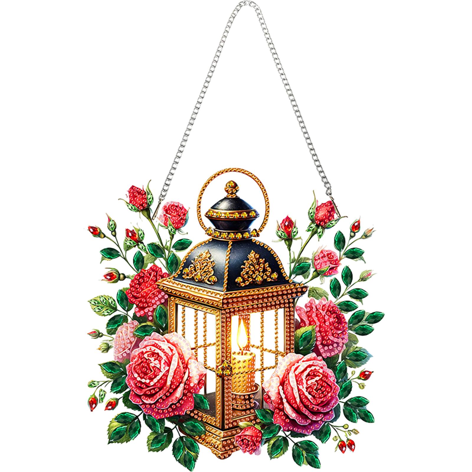

Acrylic Special Shape Pentacle Garland 5D DIY Diamond Painting Dots Pendant Diamond Painting Ornaments for Garden Window Decor