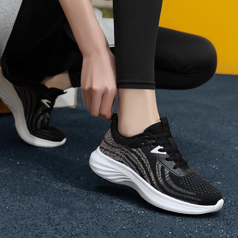 

Women s Breathable Knit Running Sneakers Gradient Athletic Shoes Lightweight Cushioned Casual Trainers 35 чёрный