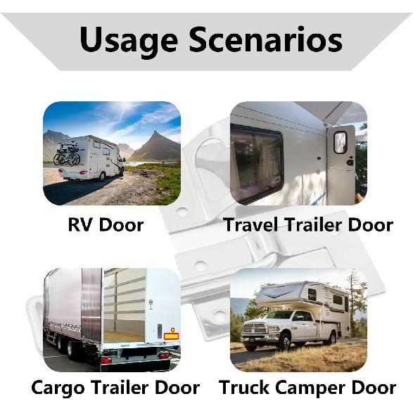 Rv Door Latch Trailer Door Latch 304 Stainless Steel Camper Door Latch Trailer Door Holder Rv Door Holder Rv Screen Door Latch 6 Inch Metal T-Style