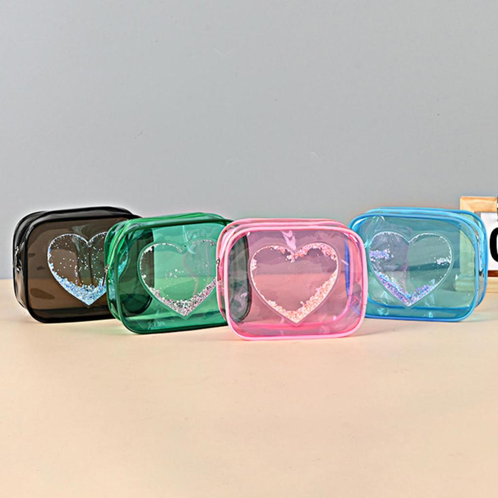 Transparent Makeup Bag Portable Travel Organizer Clear Beautician Cosmetic Bag for Ladies Beauty Case Toiletry Wash Storage Bags