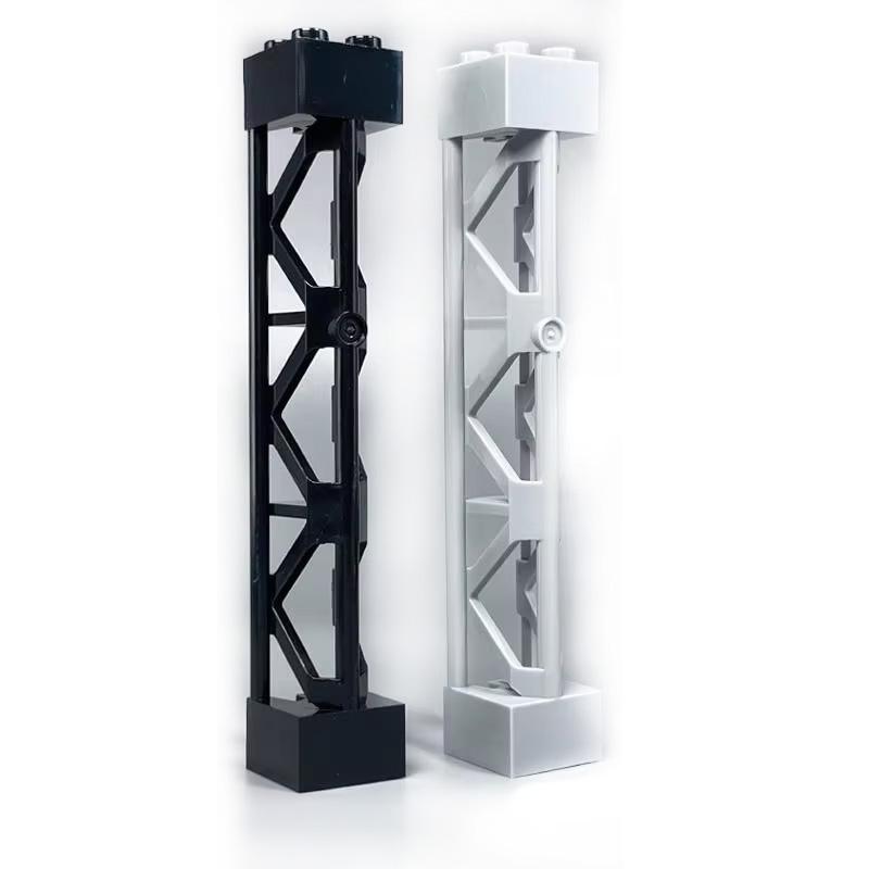 40PCS Train Track Support Rack Pillar Moc Building Blocks Parts 2x2x10 Girder Post Assembly 95347 58827 Architecture Bricks Toys