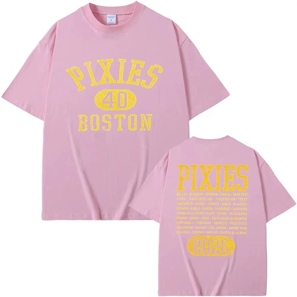 Pixies T-shirt in Cotone Stardust 2026 Nuovo Tour Mondiale Abbigliamento Quotidiano Magliette con Stampa Grafica Streetwear Uomo Donna Top Vintage