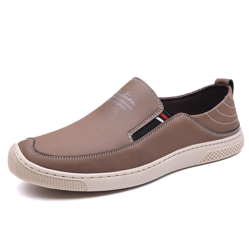 Men Leather Shoes Breathable Business Summer Slip On Loafers Man Casual Black Flats Driving Walking Shoes Moccasins