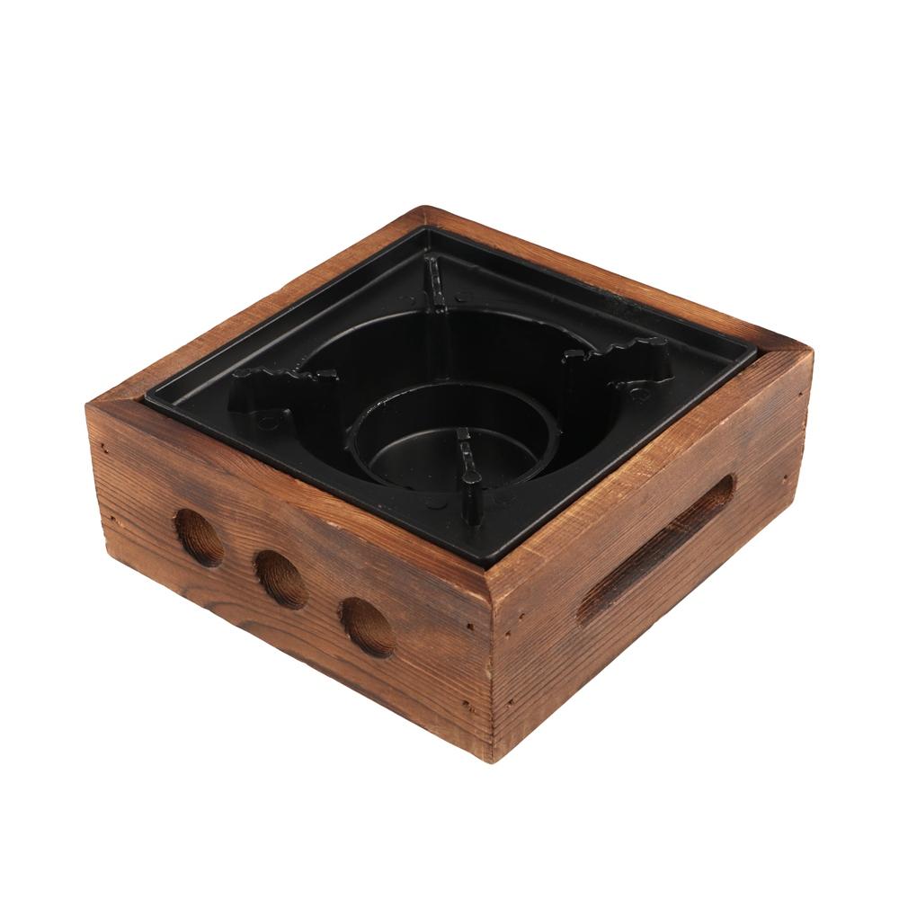 Wooden Solid Stoves Portable BBQ Cooking Furnace Dry Stew Hot Pots Barbecue Cooking Oven  Household