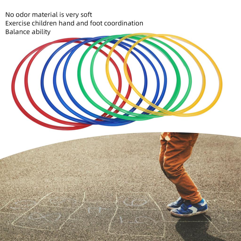 18.9in Sensory Training Hoops Kids Exercise 10pcs Hoop Rings 10pcs Connectors Sensory Training Equipment for Home