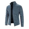 Men S Long Sleeve Thick Knit Cardigan Casual Stand Collar Sweater