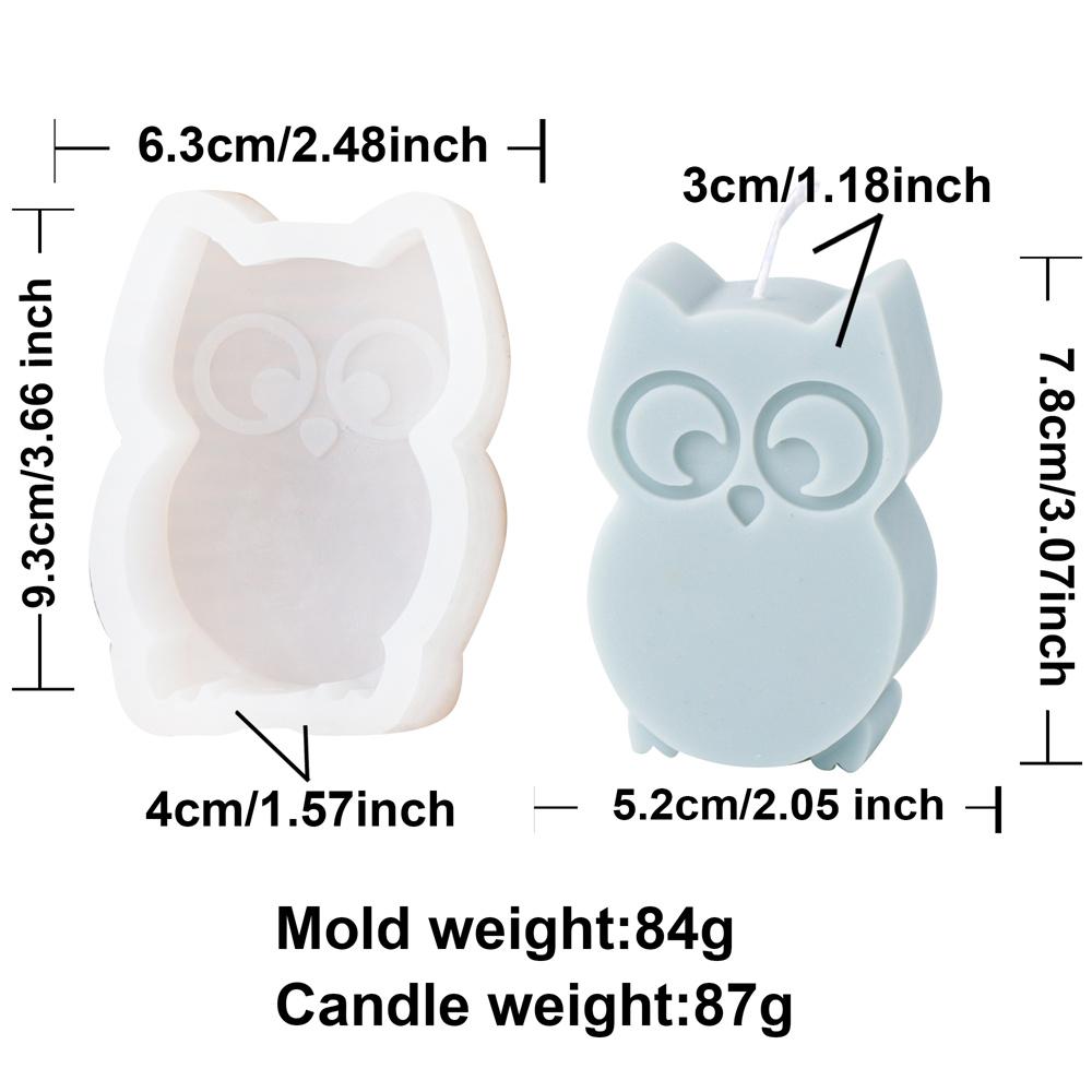 

Cartoon Flat Owl Silicone Candle Mold DIY Animal Aroma Gypsum Resin Decoration Children s Toy Chocolate Biscuit Making Tool
